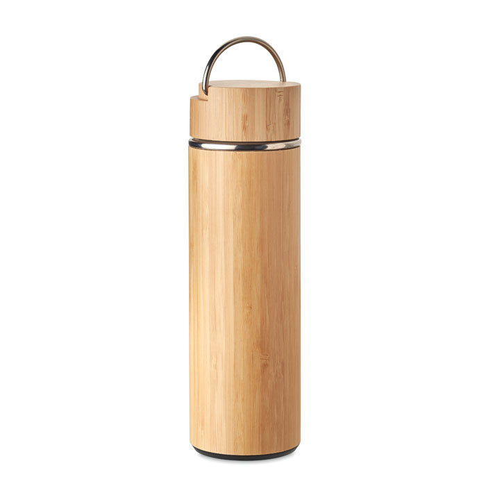 Bouteille à double paroi 400 ml Couleur:Bois