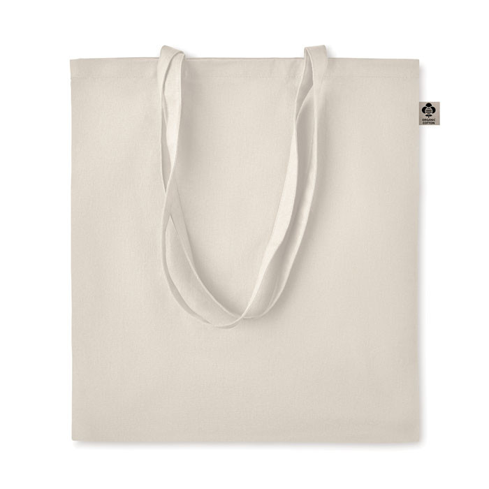 Sac shopping en coton organique Couleur:Beige