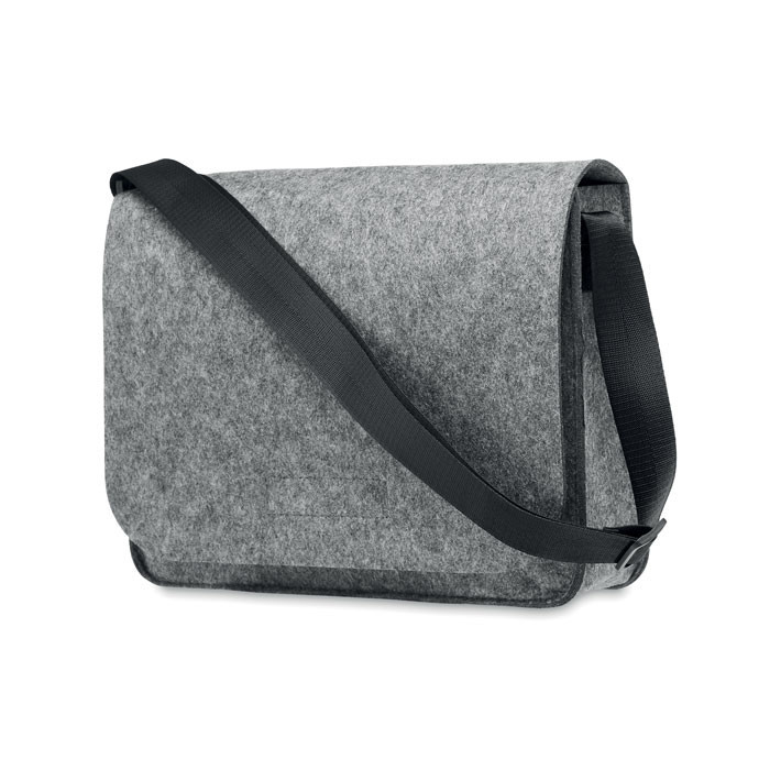 Sac messager en feutre RPET     Couleur:Gris