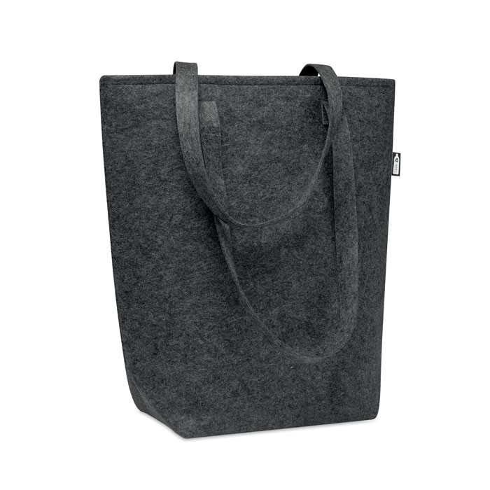 Sac shopping en feutre RPET     Couleur:Gris foncé