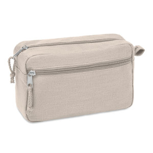 Trousse de toilette en chanvre  Couleur:Beige