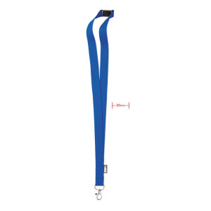 Lanyard en RPET                 Couleur:Bleu Royal