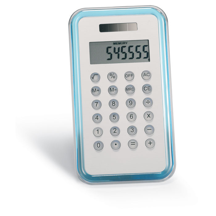 Calculatrice dual 8 chiffres    Couleur:Bleu