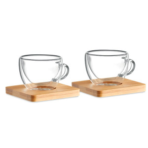 2 verres expresso double paroi  Couleur:Transparent