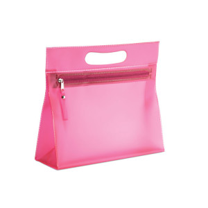 Trousse transparente            Couleur:Fuchsia