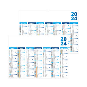 CALENDRIER BANCAIRE FLORENTIN BLEU 2024 