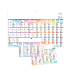 CALENDRIER BANCAIRE  PASTEL 2024 