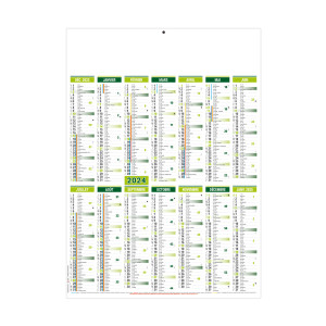 CALENDRIER BANCAIRE MARIANNE VERT 2024 