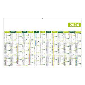 CALENDRIER BANCAIRE ECOMAX VERT 2024 