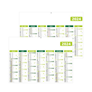 CALENDRIER BANCAIRE GAMECO VERT 2024 