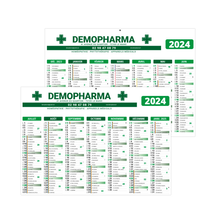 CALENDRIER BANCAIRE GAMECO PHARMA 2024 