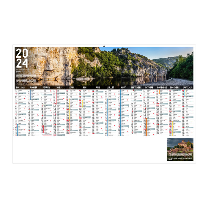 CALENDRIER BANCAIRE LIBRE CHOIX OCCITAN 2024 