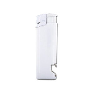 BRIQUET PIEZO AVEC DECAPSULEUR Couleur:Blanc