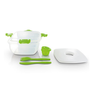 BOITE A REPAS (LUNCH BOX SALAD'BOX) EN PLASTIQUE Couleur:Vert