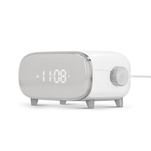 REVEIL & CHARGEUR A INDUCTION 10W Couleur:Blanc