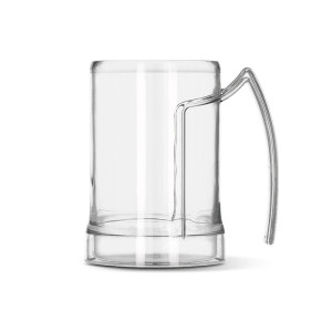 MUG CHOPE DE BIERE PLASTIQUE (TRITAN) 50 cl RAS BORD Couleur:Transparent