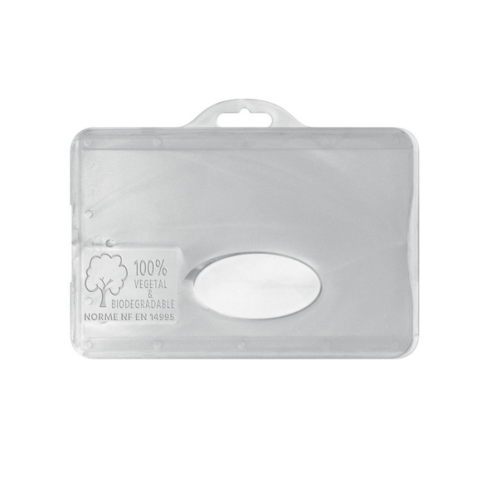 PORTE-BADGE PROTEGE BADGE 100% VEGETAL Couleur:Transparent