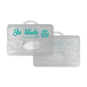 PORTE-BADGE PROTEGE BADGE 100% VEGETAL Couleur:Transparent