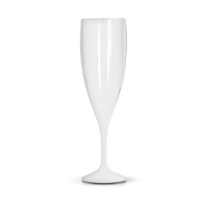 FLUTE A CHAMPAGNE EN PLASTIQUE REUTILISABLE TRITAN 14 cl RAS BORD Couleur:Blanc