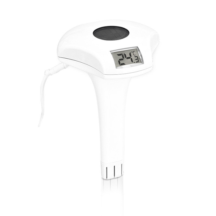 THERMOMETRE DE PISCINE A RECHARGE SOLAIRE Couleur:Blanc