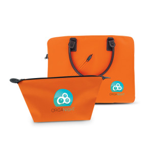 TROUSSE DE TOILETTE EN 190T MOUSSE Couleur:Orange