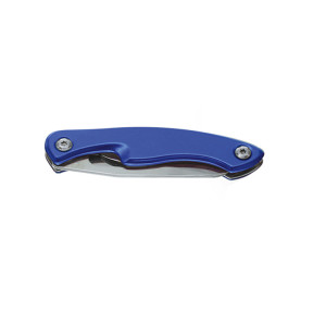 COUTEAU MANCHE ALU LAME INOX Couleur:Bleu