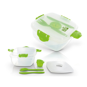 BOITE A REPAS (LUNCH BOX SALAD'BOX) EN PLASTIQUE Couleur:Vert